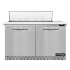 image of Continental Refrigerator D48N10C-FB 48" Two Section Sandwich / Salad Prep Table w/ 2 Doors, 10 Pans