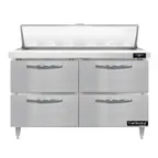 image of Continental Refrigerator D48N12-D 48" Two Section Sandwich / Salad Prep Table w/ 4 Drawers, 12 Pans