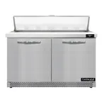 image of Continental Refrigerator D48N12-FB 48" 2-Door Sandwich and Salad Prep Table, 12 Pans