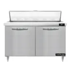 image of Continental Refrigerator D48N12 48" 2-Door Sandwich and Salad Prep Table, 12 Pans, Stainless Steel