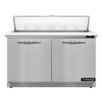 image of Continental Refrigerator D48N12C-FB 48" Two Section Sandwich / Salad Prep Table w/ 2 Doors, 12 Pans