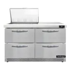 image of Continental Refrigerator D48N12M-FB-D 48" Mega Top Sandwich Prep Table w/ 4 Drawers, 12 pans