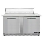 image of Continental Refrigerator D60N12C-FB 60" Sandwich / Salad Prep Table w/ 2 Doors, 12 Pans