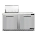 image of Continental Refrigerator D60N12M-FB 60" Mega Top Sandwich Prep Table w/ 2 Doors, 12 pans