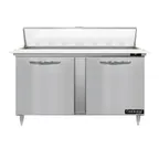 image of Continental Refrigerator D60N16C 60"Two Section Sandwich / Salad Prep Table w/ 2 Doors, 16 Pans
