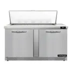 image of Continental Refrigerator D60N18M-FB 60" Mega Top Sandwich Prep Table w/ 2 Doors, 18 pans