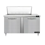 image of Continental Refrigerator D60N18M 60" Mega Top Sandwich Prep Table w/ 2 Doors, 18 pans
