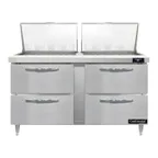 image of Continental Refrigerator D60N24M-D 60" Mega Top Sandwich Prep Table w/ 4 Drawers, 24 pans
