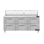 image of Continental Refrigerator D72N18-D 72" Sandwich / Salad Prep Table w/ 6 Drawers, 18 Pans
