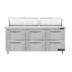 image of Continental Refrigerator D72N18C-D 72" Sandwich / Salad Prep Table w/ 6 Drawers, 18 Pans