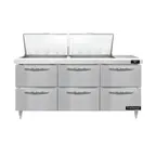image of Continental Refrigerator D72N24M-D 72" Mega Top Sandwich Prep Table w/ 6 Drawers, 24 pans