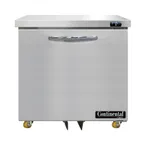 image of Continental Refrigerator DF32N-U 32" 1-Section Undercounter Freezer w/ 1 Door, 9 cu. ft.
