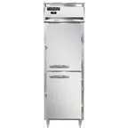 image of Continental Refrigerator D1FNSSHD 26" 1-Section Reach-In Freezer, 2 Half Solid Doors, Stainless Steel, Top Mounted, 21 cu. ft.