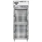 image of Continental Refrigerator D1FENSSGDHD 28" One Section Reach-In Freezer w/ 2 Half Glass Doors, All Stainless Steel, 22 cu. ft.