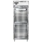 image of Continental Refrigerator D1FESNSAGDHD 28" 1-Section Reach-In Freezer, 2 Half Glass Doors, Top Mounted, 18 cu. ft., Stainless Steel