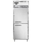 image of Continental Refrigerator D1FESNSSHD 28" 2-Half Solid Door Reach-In Freezer, Top Mounted, 18 cu. ft., Stainless Steel
