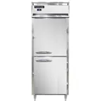image of Continental Refrigerator D1RESNSAHD 28" One Section Reach-In Refrigerator w/ 2 Half Solid Doors, Stainless Steel Exterior, 18 cu. ft.