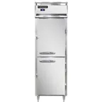 image of Continental Refrigerator D1RSNSAHD 26" One Section Reach-In Refrigerator w/ 2 Half Solid Doors, Stainless Steel Exterior, 16 cu. ft.