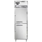 image of Continental Refrigerator DL1W-PT-HD 1-Section "21 cu. ft." 3-Shelf Heated Holding Cabinet, Pass-Thru, Solid Door, Stainless Steel Front