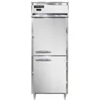 image of Continental DL1WE-PT-HD 1-Section Heated Holding Cabinet, 22 cu ft, Stainless Steel Front, Solid Half-Doors, 3 Shelves