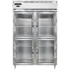 image of Continental Refrigerator D2FNGDHD 52" 2-Section Reach-In Freezer, 4 Half Glass Doors, 50 cu. ft., Stainless Steel Front, Aluminum Interior, Top Mounted