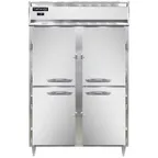 image of Continental Refrigerator D2FNSSHD 52" 4-Half Solid Door 2-Section Reach-In Freezer, Top Mounted, Stainless Steel, 50 cu. ft.