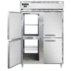 image of Continental Refrigerator D2FNSSPTHD 52" 2-Section Pass-Thru Freezer, 8 Half Solid Doors, Stainless Steel, Top Mounted, 50 cu. ft.