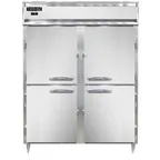 image of Continental Refrigerator D2FENHD 57" 4-Half Solid Door 2-Section Reach-In Freezer, Top Mounted, 52 cu. ft., Stainless Steel Front, Aluminum Interior & Exterior