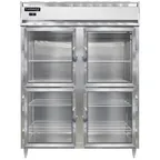 image of Continental Refrigerator D2FENSAGDHD 57" 2-Section Reach-In Freezer, 4 Half Glass Doors, Top Mounted, 52 cu. ft., Stainless Steel