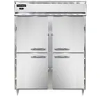image of Continental Refrigerator D2FENSSHD 57" 4-Half Solid Door 2-Section Reach-In Freezer, Top Mounted, 52 cu. ft., Stainless Steel