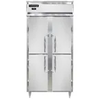 image of Continental Refrigerator D2FSENHD 36" 4-Half Solid Door 2-Section Reach-In Freezer, Top Mounted, 32 cu. ft., Stainless Steel Front