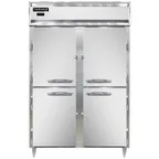 image of Continental DL2W-HD 2-Section Heated Holding Cabinet, 50 cu.ft, Stainless Steel & Aluminum, Half-Height Solid Doors, 3 Shelves