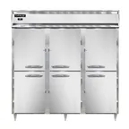 image of Continental Refrigerator DL3RNPTHD 78" 3-Section Pass-Thru Refrigerator w/ 12 Half Solid Doors, 72 cu. ft.
