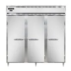 image of Continental Refrigerator DL3RNSAPT 78" 3-Section Pass-Thru Refrigerator w/ 6 Solid Doors, Stainless Steel Exterior, 72 cu. ft.