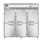 image of Continental Refrigerator D3RRFNSSHD 78" 3-Section Reach-In Refrigerator Freezer Combo w/ 6 Half Solid Doors