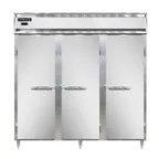 image of Continental Refrigerator DL3W-SS 3-Section 3-Door Solid Door Heated Holding Cabinet, 72 cu ft, Stainless Steel