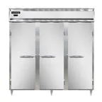 image of Continental Refrigerator DL3W 3-Section Heated Holding Cabinet, 3-Door, Solid Doors, 72 cu ft, Stainless Steel & Aluminum