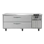 image of Continental Refrigerator D60GFN 60" 2 Drawers Freezer Chef Base w/ Marine Edge, Griddle Stand