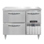 image of Continental Refrigerator DFA43NSS-D 43" 2-Section Worktop Freezer w/ 2 Drawers & 1 Half Door