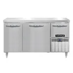 image of Continental Refrigerator DFA60NSS 60" 2-Section Worktop Freezer w/ 2 Full & 1 Half Door