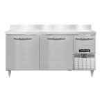 image of Continental Refrigerator DFA68NSSBS 68" 2-Section Worktop Freezer w/ 2 Full & 1 Half Door
