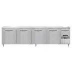 image of Continental Refrigerator DRA118NSS 118" Worktop Refrigerator w/ 4 Full & 1 Half Doors