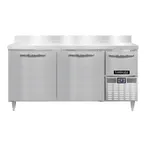 image of Continental Refrigerator DRA68NSSBS 68" Worktop Refrigerator w/ 2 Full & 1 Half Doors