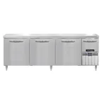 image of Continental Refrigerator DRA93NSS 93" Worktop Refrigerator w/ 3 Full & 1 Half Doors