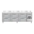 image of Continental Refrigerator DRA93NSSBS-D 93" Worktop Refrigerator w/ 6 Drawers & 1 Half Door