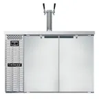 image of Continental Refrigerator KC50NSS 50" Draft Beer Cooler w/ 2 Kegs, 16.0 cu. ft., 1 Dual-Tap Tower