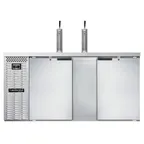 image of Continental Refrigerator KC69NSS 69" Draft Beer Cooler w/ 3 Kegs, 26.0 cu. ft., 2 Single-Tap Towers