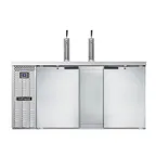 image of Continental Refrigerator KC69SNSS 69" Draft Beer Cooler w/ 3 Kegs, 18.0 cu. ft., 2 Single-Tap Towers