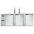 image of Continental Refrigerator KC90NSS 90" Draft Beer Cooler w/ 4 Kegs, 35.0 cu. ft., 2 Single-Tap Towers