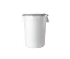image of Concasse MCACCALMR120 Round Plastic Bin, 31.5‑Gallon, Tub with Hinged Lid, 30‑39 Gallon